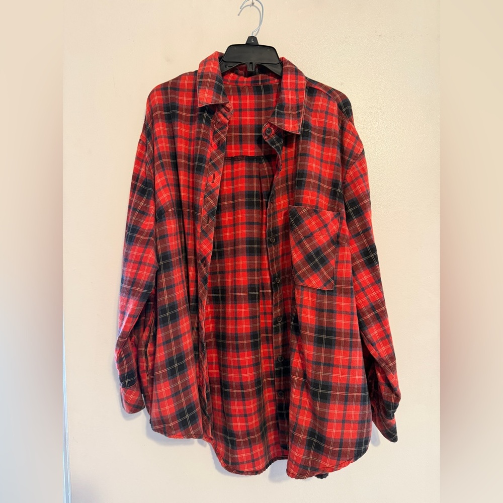 Red and Black Plaid Shirt